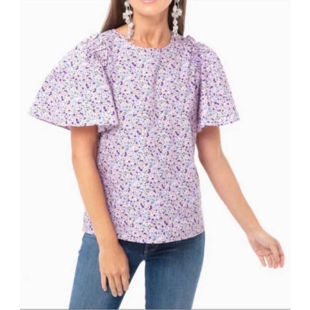 Tuckernuck Purple Floral Blouse